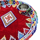 Handmade Decorative Beadwork Metal Pooja Thali
