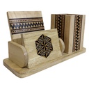 Handmade Sadeli Work Wooden Pen stand