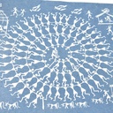 Handmade Blue Warli Painting