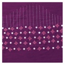 Purple Hand Embroidered Unstitched Blouse Material