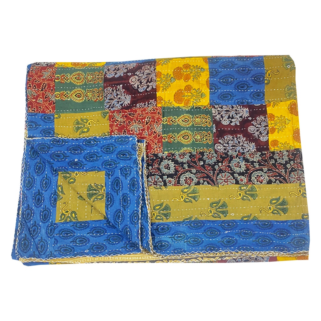 Multicolour Cotton Handmade Patchwork Quilt
