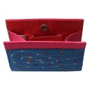 Handcrafted Blue Embroidered Clutch