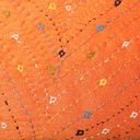 Handcrafted Orange Embroidered Clutch