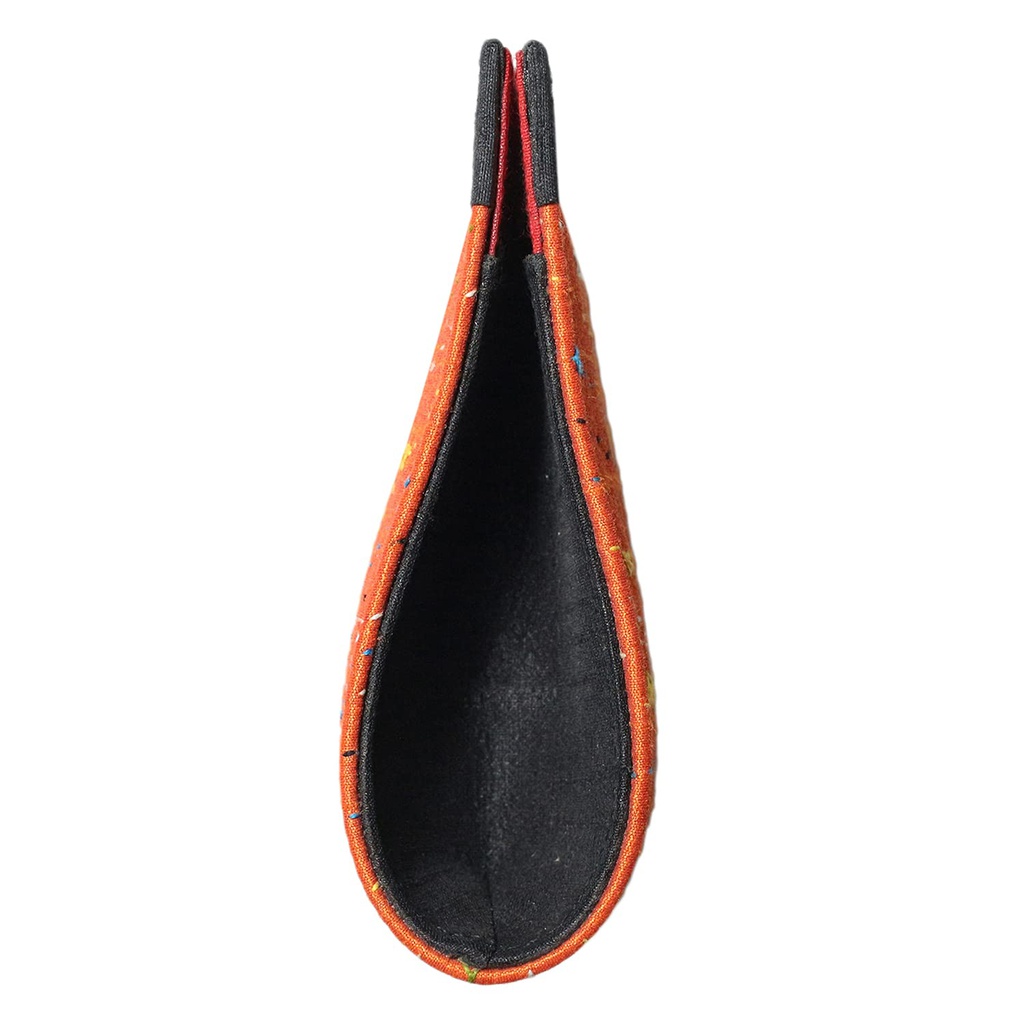 Handcrafted Orange Embroidered Clutch