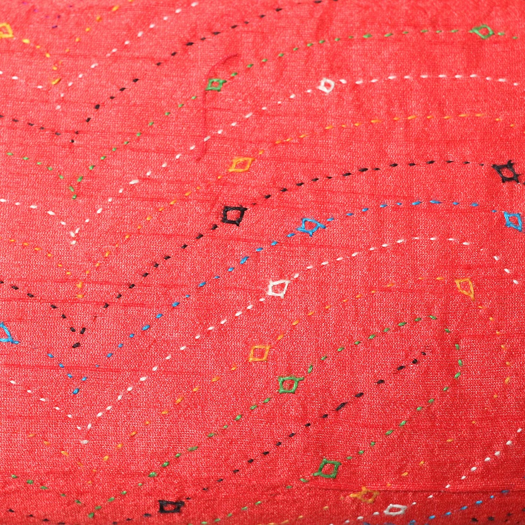 Handcrafted Red Embroidered Clutch