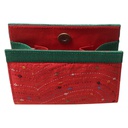 Handcrafted Red Embroidered Clutch