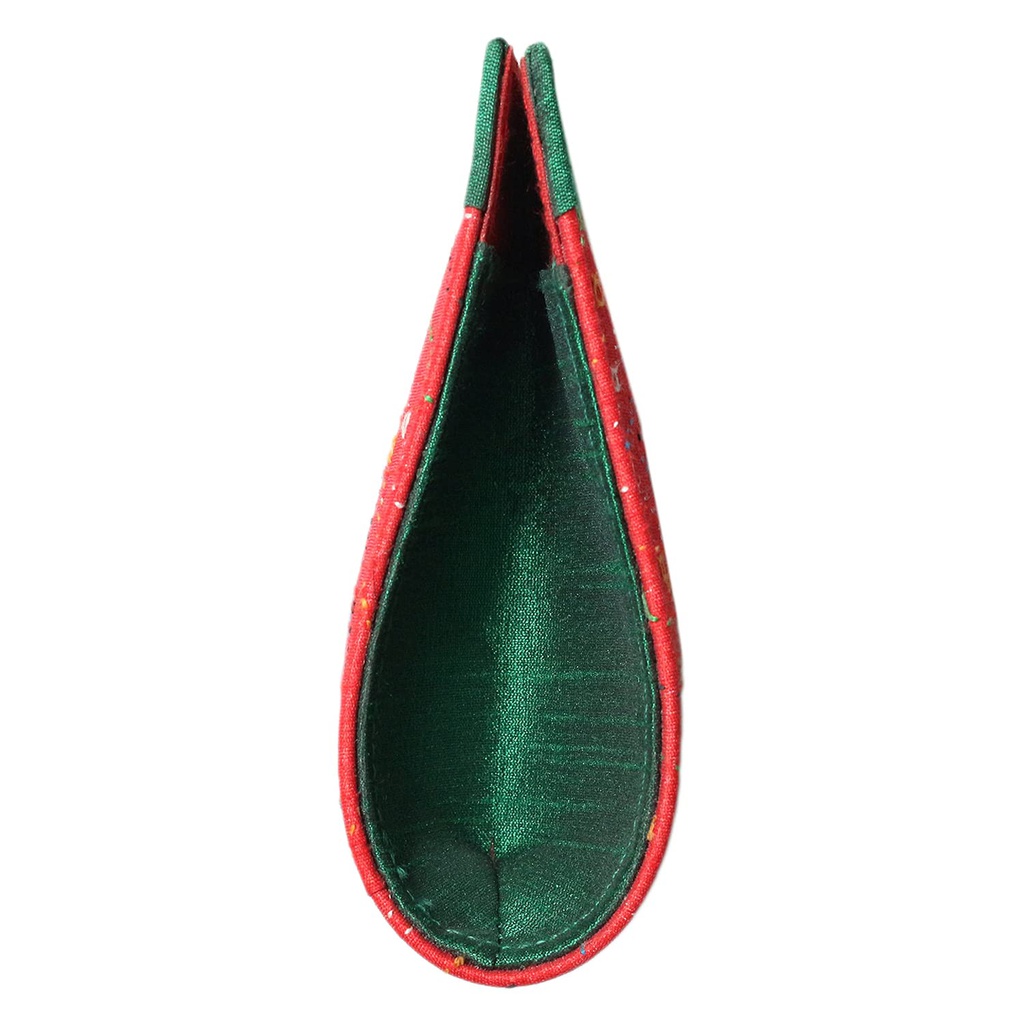 Handcrafted Red Embroidered Clutch