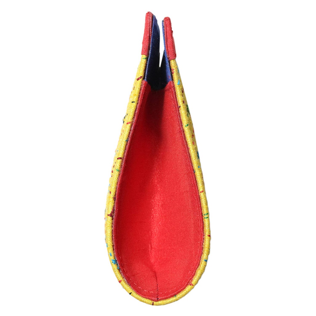 Handcrafted Yellow Embroidered Clutch