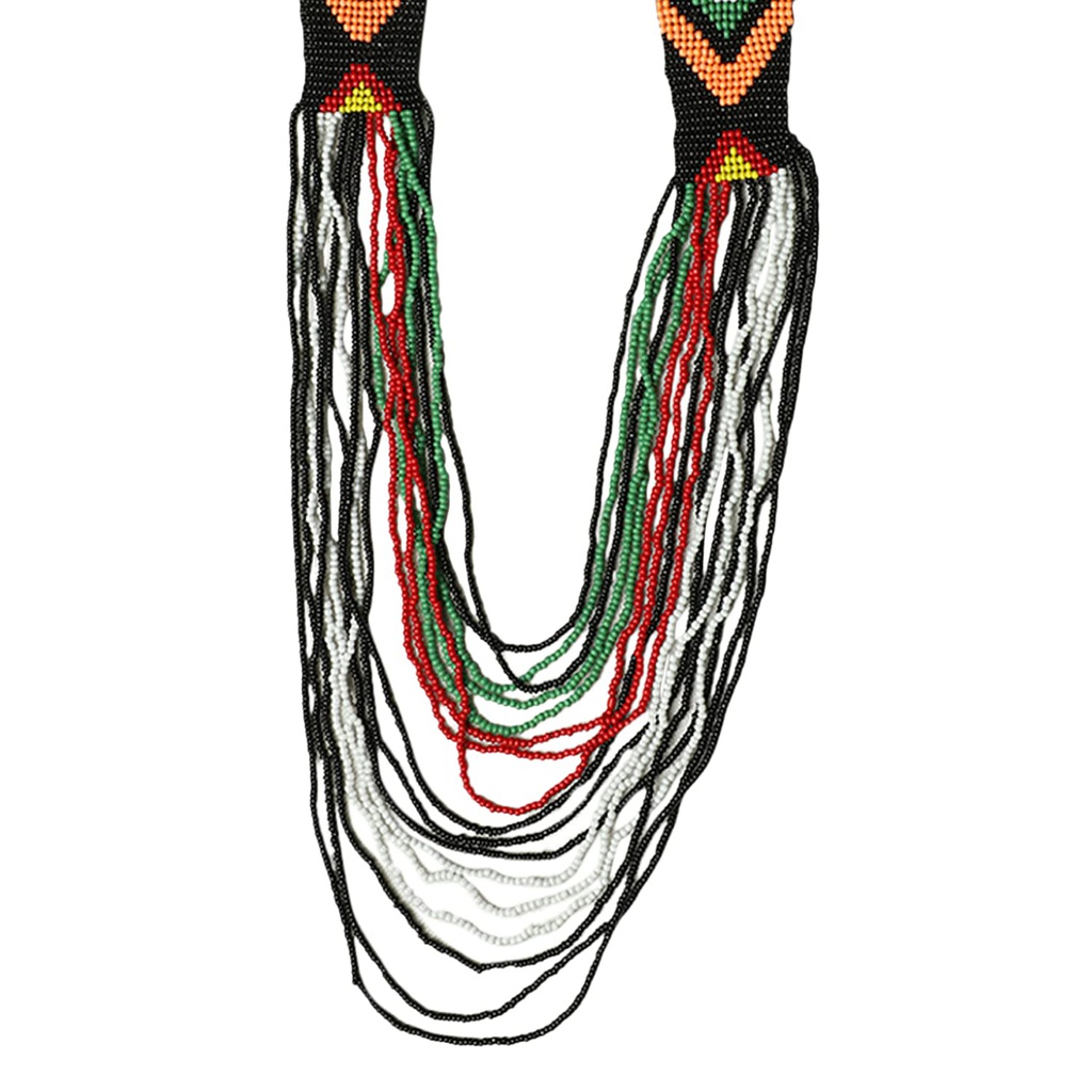 Handmade Multicolor Beaded Multi-Strand Necklace Set