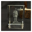 Handcrafted Statue of Unity Crystal Paperweight