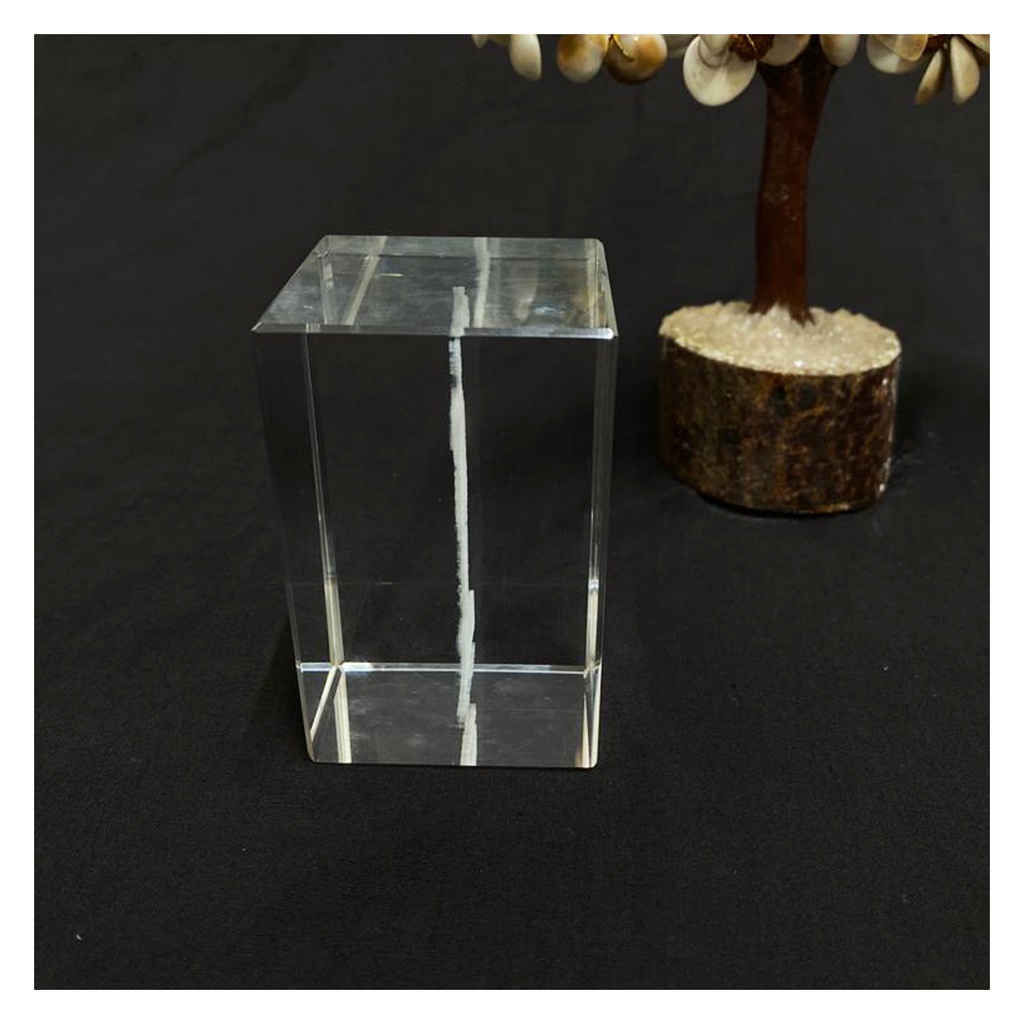 Handcrafted Statue of Unity Crystal Paperweight
