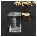 Handcrafted Statue of Unity Crystal Paperweight