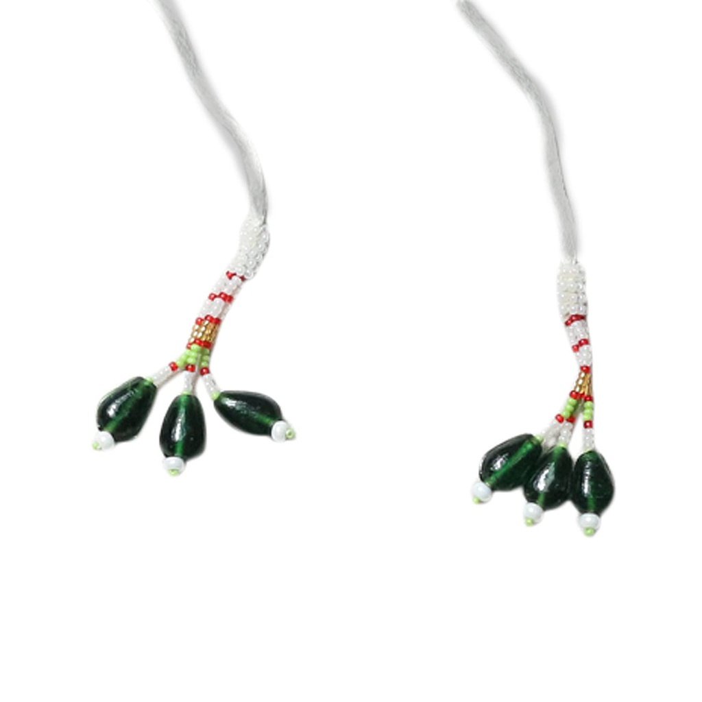 Handmade White Beaded Choker Necklace Set