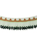 Handmade White Beaded Choker Necklace Set
