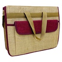 Handmade Jute Laptop Bag - Yellow