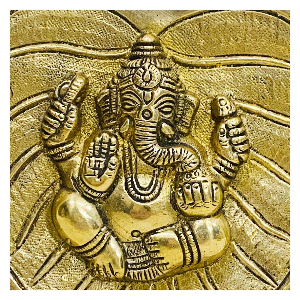 Handcrafted Ganesha On a Leaf Wall Hanging/ Showpiece