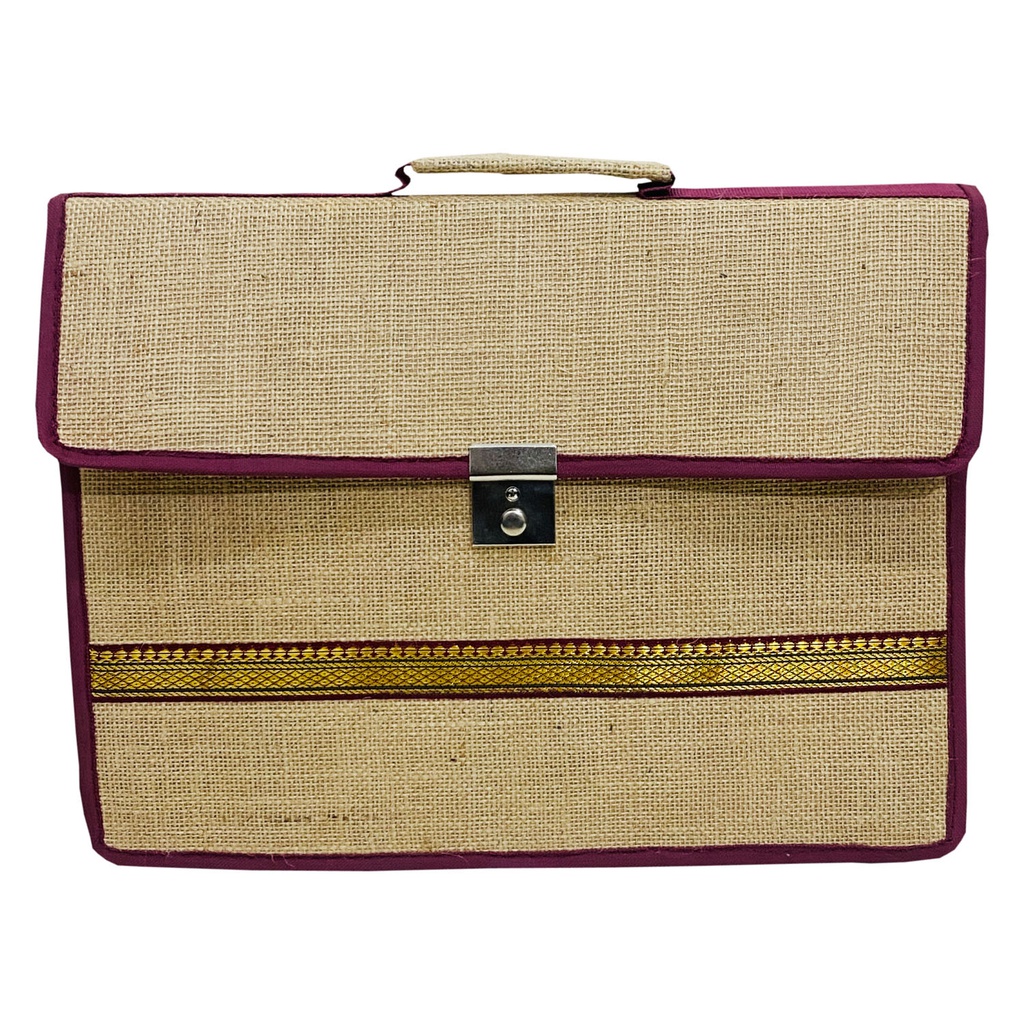 Handmade Plain Jute Office Bag