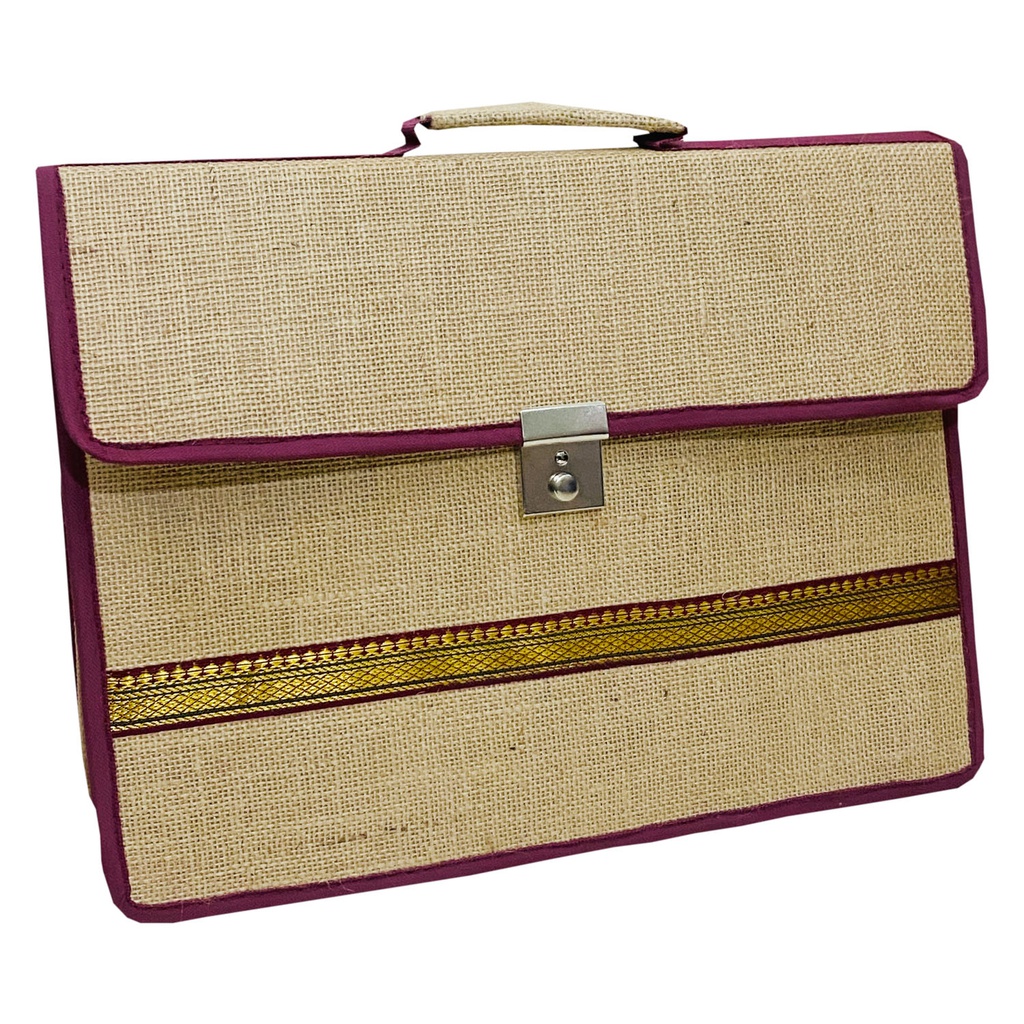 Handmade Plain Jute Office Bag