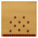 Yellow Hand Embroidered Unstitched Blouse Material