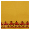 Yellow Hand Embroidered Unstitched Blouse Material