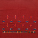Yellow Hand Embroidered Unstitched Blouse Material