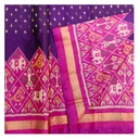 Handwoven Magenta Single Ikat Silk Material/Fabric