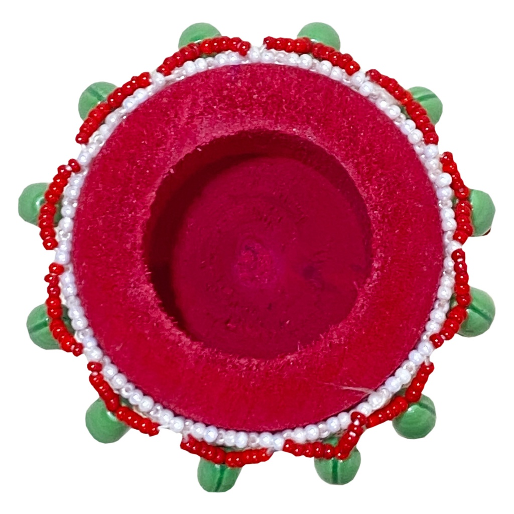 Handmade Decorative Beadwork Metal Pooja Thali