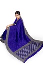 Blue Georgette Banarasi Hand Dyed Bandhani Saree
