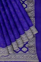 Blue Georgette Banarasi Hand Dyed Bandhani Saree