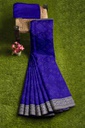 Blue Georgette Banarasi Hand Dyed Bandhani Saree