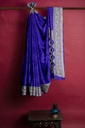 Blue Georgette Banarasi Hand Dyed Bandhani Saree