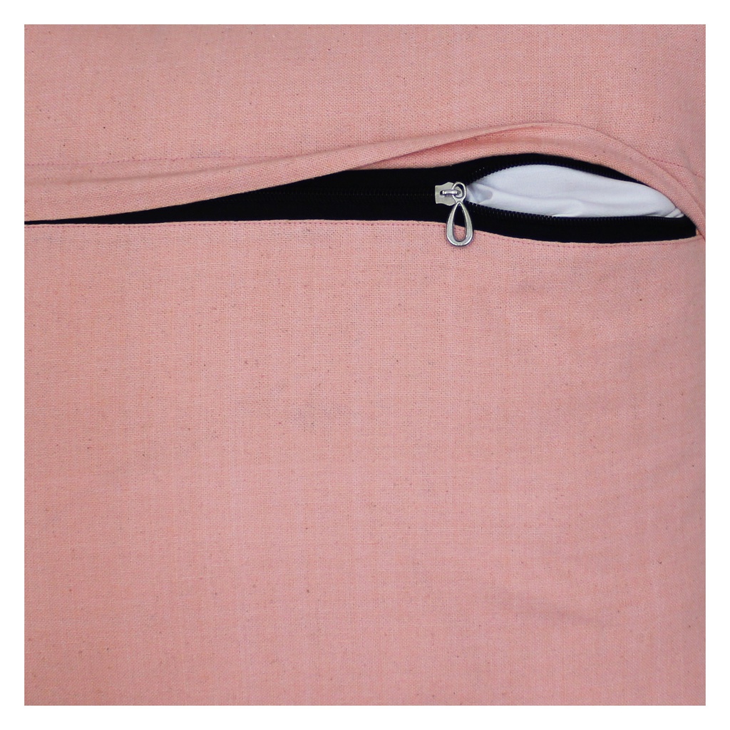 Peach Hand Soof Embroidery Cotton Cushion Cover