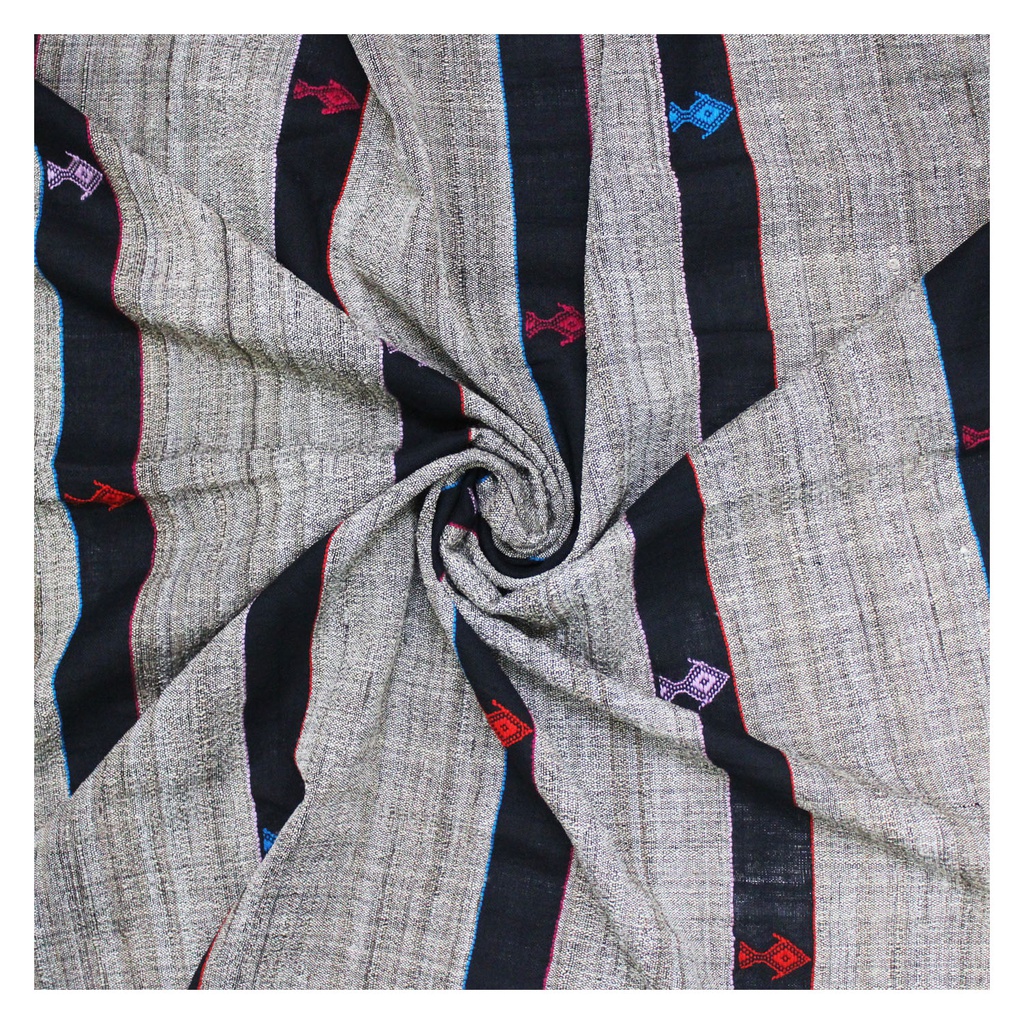 Off White Handwoven Men's Woolen Shawl