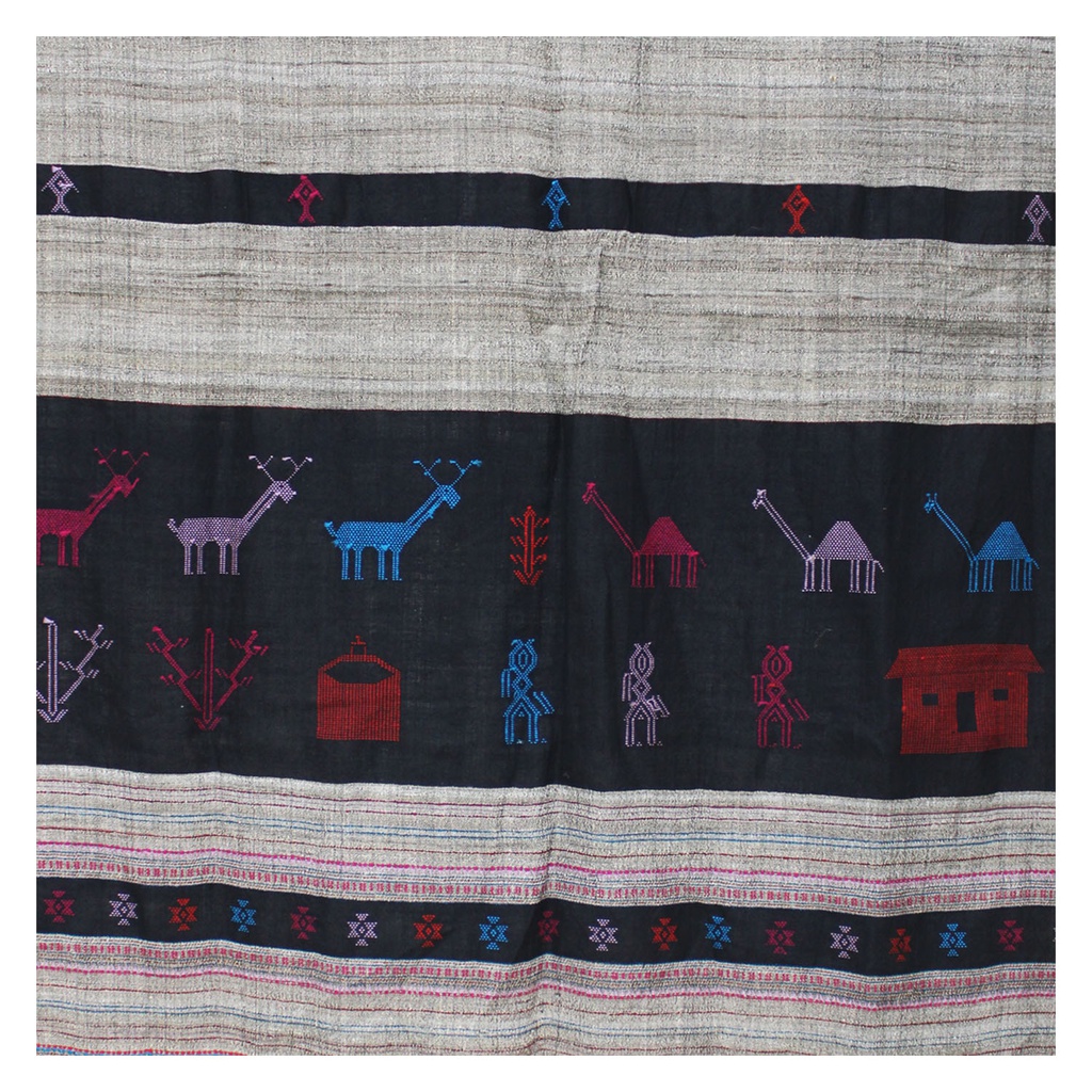Off White Handwoven Men's Woolen Shawl