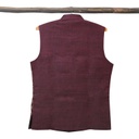 Maroon Hand Block Printed Men's Jacket/Koti