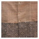 Maroon Hand Block Printed Men's Jacket/Koti