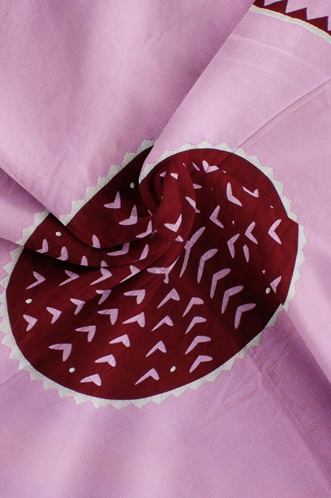 Black Hand Block Print Single Bedsheet with Pillow Cover