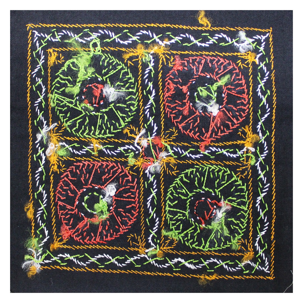 Multicolor Hand Embroidered Patch