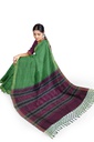 Magenta and Turquoise Blue Tangaliya Cotton Silk Handwoven Saree