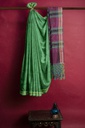 Magenta and Turquoise Blue Tangaliya Cotton Silk Handwoven Saree