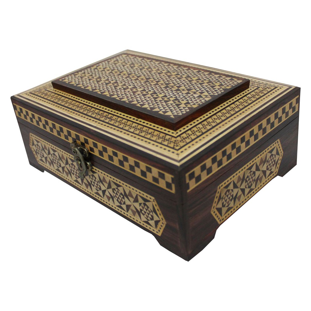 Handmade Sadeli Work Multipurpose Decorative Wooden Box