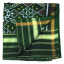 Green Shaded Handloom Single Ikat Patola Silk Stole