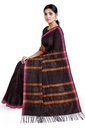 Coffee Brown Tangaliya Cotton Silk Handwoven Saree