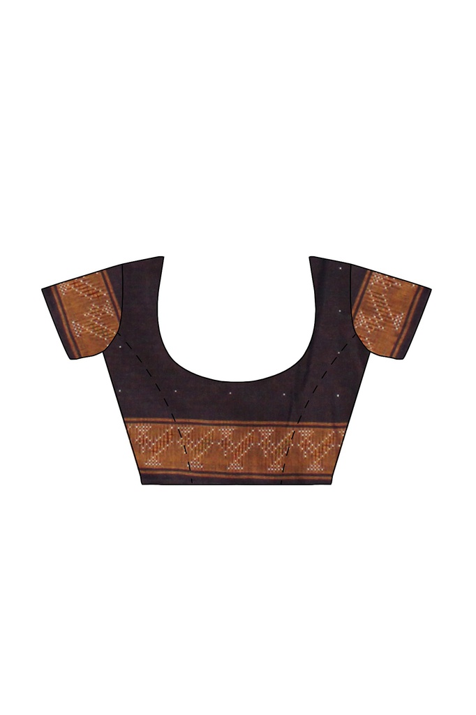 Coffee Brown Tangaliya Cotton Silk Handwoven Saree