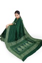 Green Georgette Banarasi Hand Dyed Bandhani Saree