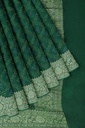 Green Georgette Banarasi Hand Dyed Bandhani Saree