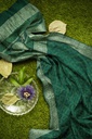 Green Georgette Banarasi Hand Dyed Bandhani Saree