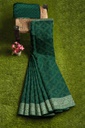 Green Georgette Banarasi Hand Dyed Bandhani Saree
