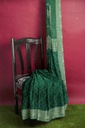 Green Georgette Banarasi Hand Dyed Bandhani Saree