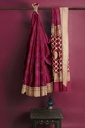 Red Georgette Banarasi Hand Dyed Bandhani Saree